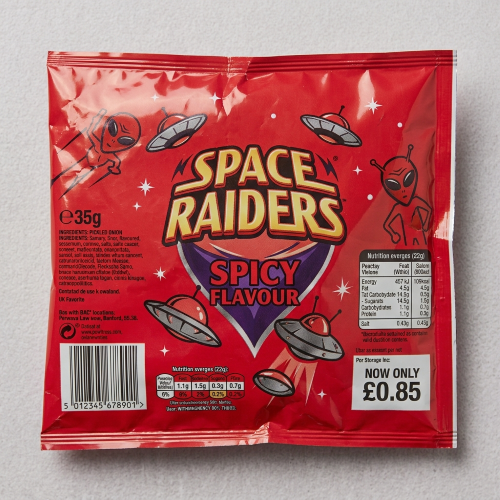 Space Raiders Crisps Spicy Flavour 